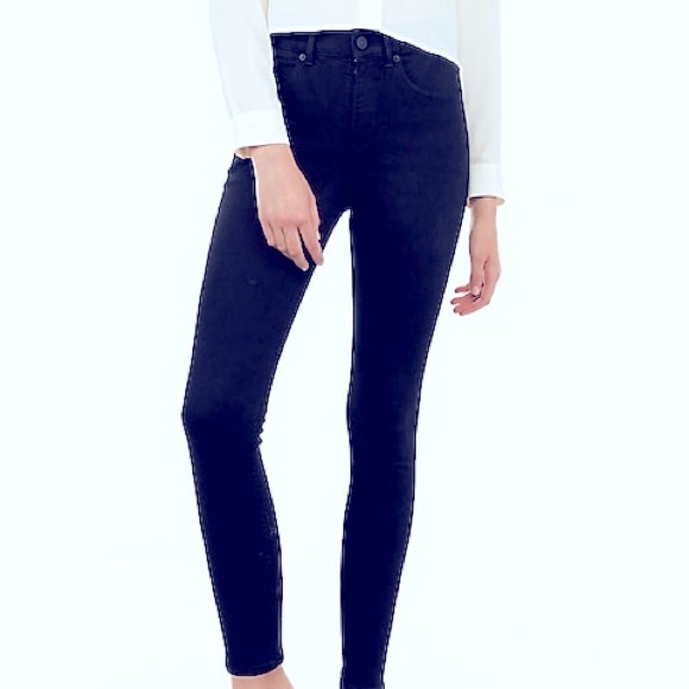Express High Rise denim perfect dark wash Legging blue Jeans Jegging 2R